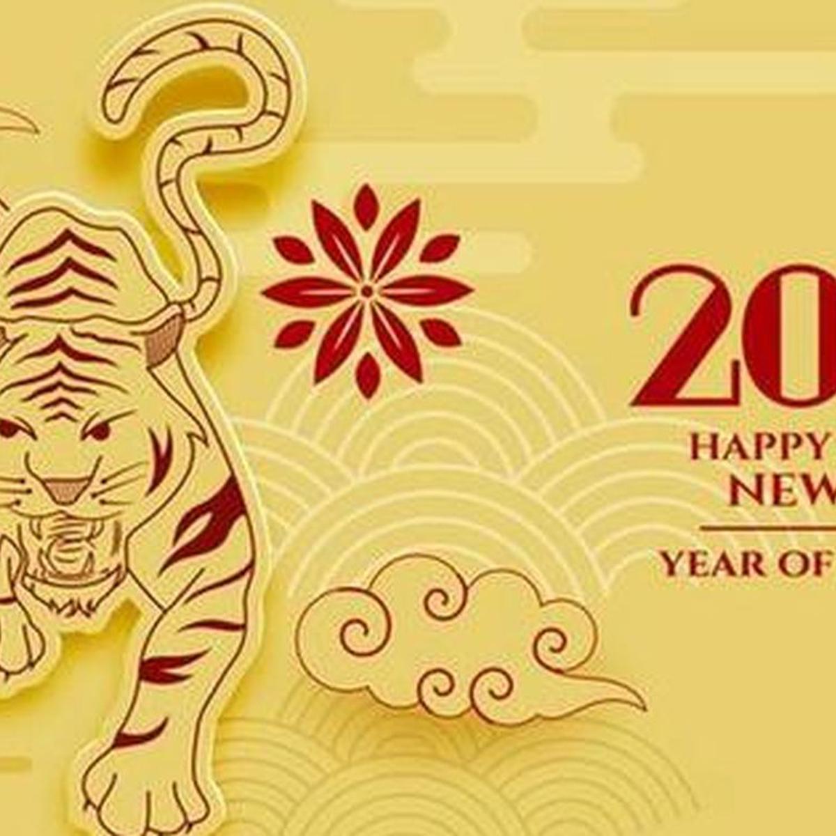  Deyush Calendario chino 2022 Año de la pared del tigre, los  mejores deseos para todo el año, calendario de hoja suelta 2022 año del  tigre, calendario tradicional chino de oficina, calendario