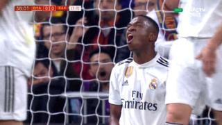 ¡Nooooooo! Vinicius Junior falló así el gol en mano a mano en Real Madrid vs. Barcelona [VIDEO]