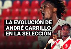 La evolución futbolística de André Carrillo con la selección peruana