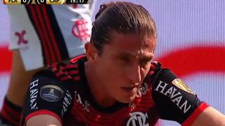 La finales no son lo suyo: Filipe Luís salió lesionado del Flamengo vs. Paranaense [VIDEO]