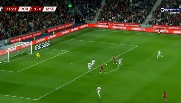 Sí se habla de Bruno: gol de Fernandes para el 1-0 de Portugal vs. Macedonia (Video: Twitter)