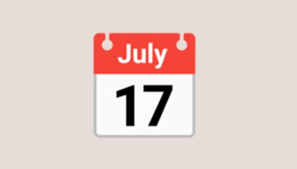 ¿Sabes por qué el emoji del calendario de WhatsApp marca el 17 de julio? Te lo explicamos. (Foto: Emojipedia)