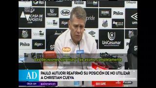 Paulo Autori reafirma que Christian Cueva no jugará más en lo que resta del año