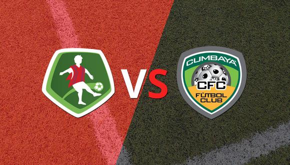 Termina el primer tiempo con una victoria para Mushuc Runa vs Cumbayá FC por 2-1