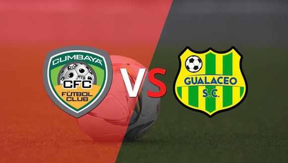Termina el primer tiempo con una victoria para Gualaceo vs Cumbayá FC por 2-0