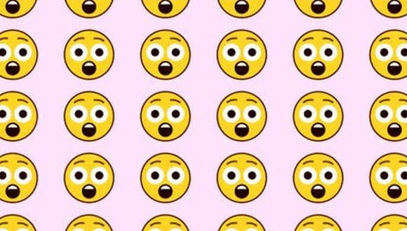 En esta imagen, cuyo fondo es de color rosado, hay muchos emojis. Entre ellos, hay uno que es único. (Foto: genial.guru)