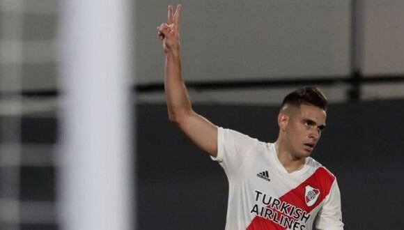 Rafael Santos Borré jugará en Eintracht Frankfurt, tras su paso por River Plate. (Foto: AFP)
