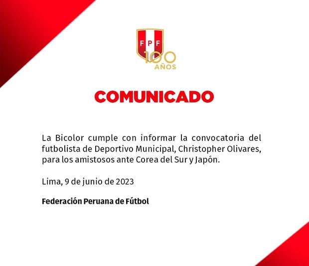 Olivares fue convocado a la Selección Peruana. (Foto: FPF)