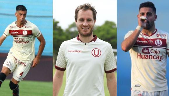 Hernán Novick, Luis Urruti y Federico Alonso serían parte del proyecto de Universitario para el 2022. (Foto: Liga 1)