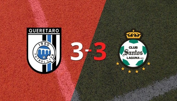 Partidazo entre Querétaro y Santos Laguna terminó en empate