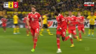 Rugió en el Iduna Park: Goretzka firmó el gol para el 1-0 de Bayern vs. Dortmund [VIDEO]