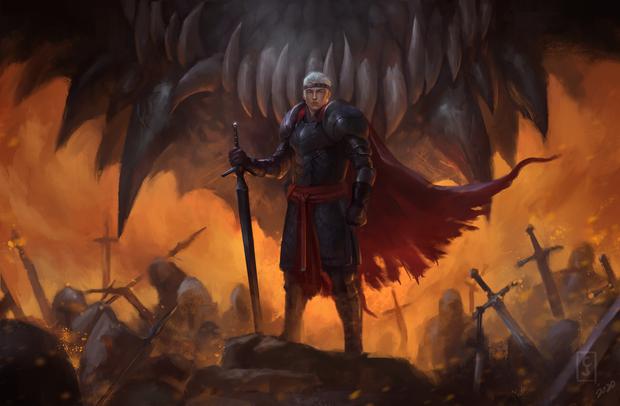 Ilustración de Aegon I Targaryen (Foto: Clark Ocleasa / ArtStation)