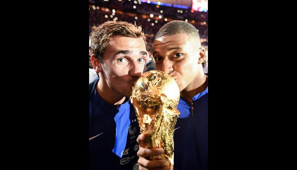 El festejo de Francia del Mundial Rusia 2018, por primera vez, en el Stade de France. (Foto: AFP)
