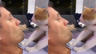 Leao Butrón y el tierno momento hablándole a su gato [VIDEO]