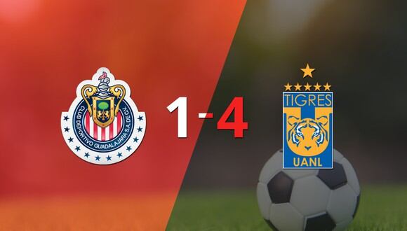 Doblete de Juan Vigón en la goleada de Tigres frente a Chivas