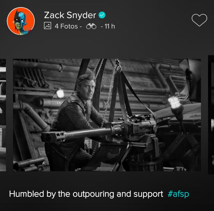 Fotos del "Snyder Cut" de "Justice League" publicado por el mismo Zack Snyder (Foto: Vero)