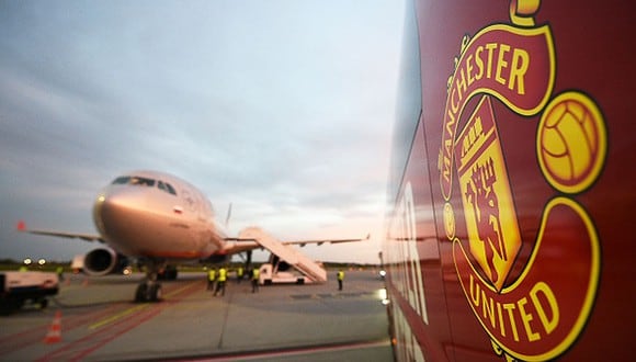 El vuelo de la plantilla del Manchester United a Leicester demoró solo 10 minutos. (Getty)