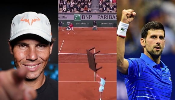 Un video viral muestra cómo sería un duelo de "tenis de mesa" literal entre Nadal y Djokovic. | Crédito: @rafaelnadal / @djokernole / Instagram / @deazkbl_ / Twitter