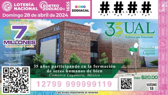 Resultados Sorteo Zodíaco, domingo 28 de abril: números ganadores. (Foto: Lotería Nacional de México).