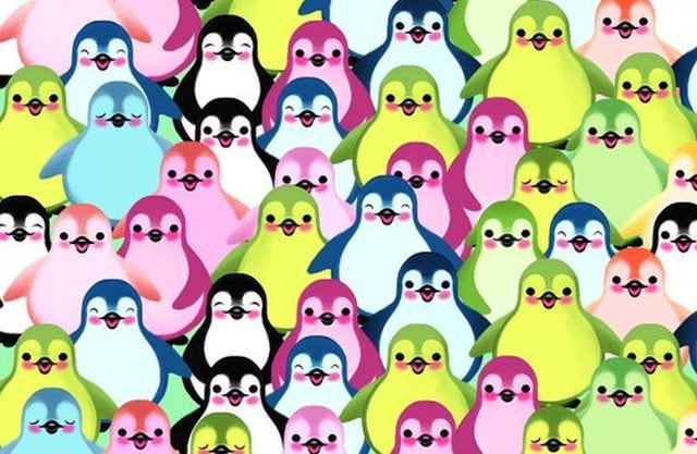 Halla el aguacate oculto en el reto viral de los pingüinos de colores que es tendencia (Foto: Facebook)