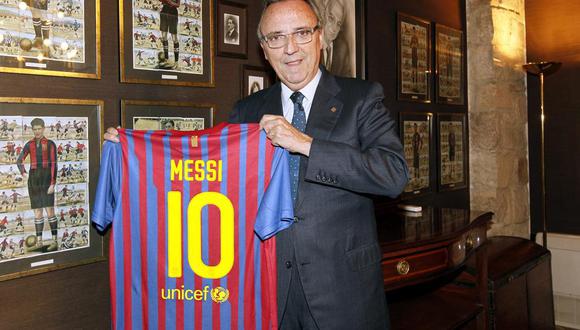 Joan Gaspart fue el presidente que fichó a Lionel Messi.