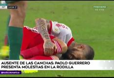 Paolo Guerrero sufre nuevas molestias en la rodilla operada
