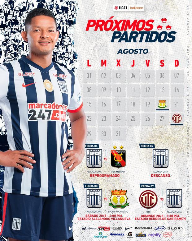 El calendario de Alianza Lima en el Torneo Clausura 2022. (Foto: Alianza Lima)