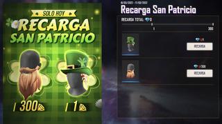 Free Fire lanza “Recarga San Patricio” y así podrás llevarte todo el loot exclusivo