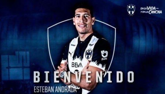Rayados de Monterrey será el cuarto equipo que defenderá Esteban Andrada en su carrera futbolística. (Foto: Twitter)