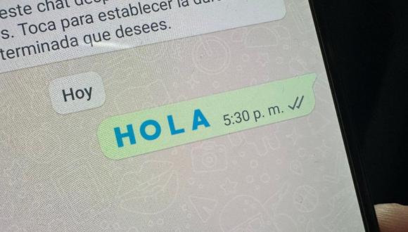 De esta forma podrás obtener las letras azules en WhatsApp de manera simple. (Foto: Depor - Rommel Yupanqui)