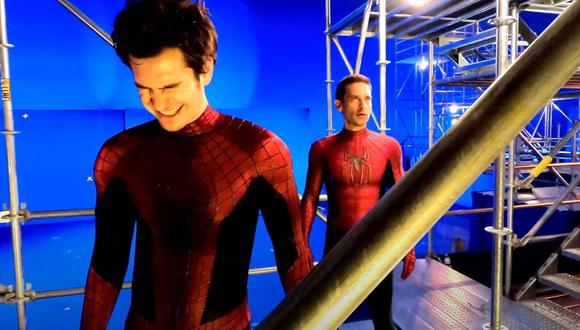 “Spider-Man: No Way Home” comparte imágenes del detrás de cámaras con Tobey Maguire, Andrew Garfield y Tom Holland. (Foto: Sony Pictures)