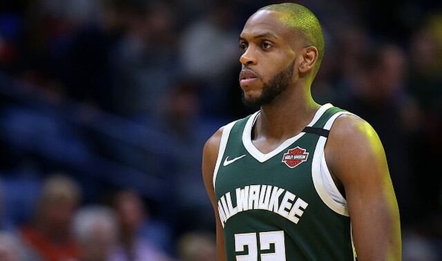 Khris Middleton de Milwaukee Bucks para el Team Giannis. (Getty Images)