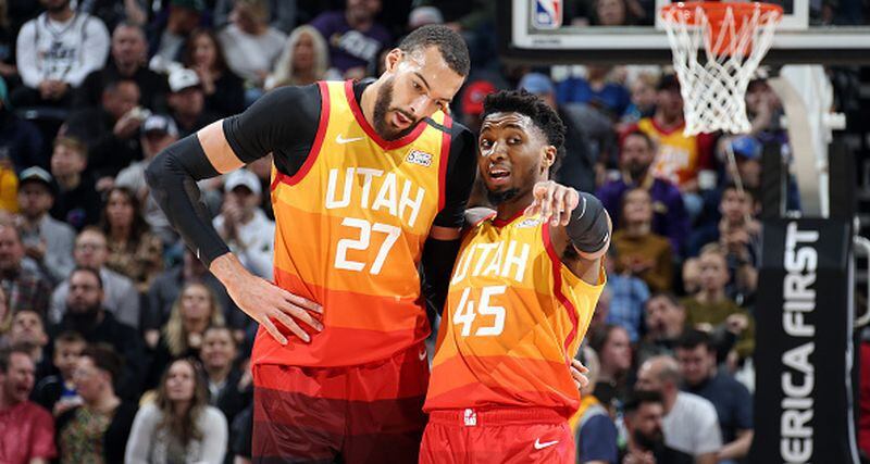 Rudy Gobert y Donovan Mitchell, primeros casos en la NBA, se recuperaron del coronavirus. (Getty Images)