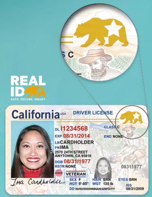 Las tarjetas REAL ID se diferencian de las regulares por la imagen de un oso dorado con una estrella blanca que se localiza en la parte superior de la tarjeta (Foto:  DMV)