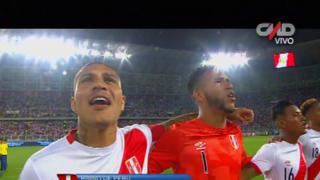 Perú ante Brasil: así fue la conmovedora entonación del himno nacional