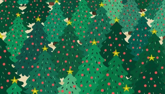 Tienes que hallar a las personas disfrazadas de árbol de Navidad en la imagen. (Foto: Noticieros Televisa)