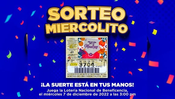 Lotería Nacional de Panamá del miércoles 7 de diciembre (Foto: Lotería de Panamá)