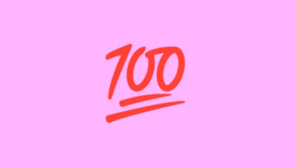 ¿Quieres saber realmente lo que significa el emoji del número 100 en WhatsApp? Aquí te lo decimos. (Foto: Emojipedia)