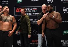 ¡Sacaron chispa! Mark Hunt tuvo tenso careo con Justin Willis previo al UFC Australia [VIDEO]