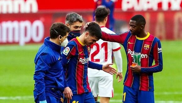 Pedri salió lesionado en el Barcelona vs. Sevilla. (Fuente: FC Barcelona)