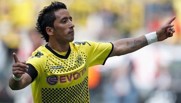Entre 2009 y 2012, Lucas Barrios fue el gran '9' del Borussia Dortmund. Tras su salida, no volvió a ser el mismo. Hoy está en Argentinos Juniors. (Getty)