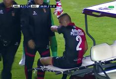 Quedó fuera: Pellerano sufrió lesión a los 5 minutos del encuentro ante Nacional de Potosí [VIDEO]