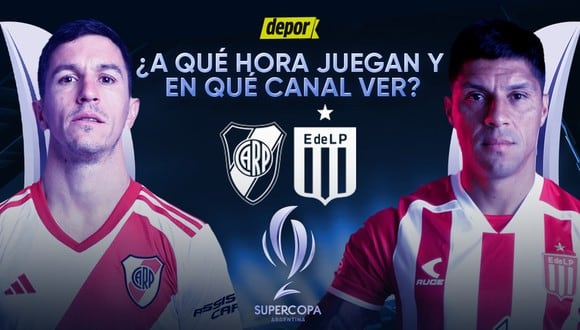 River y Estudiantes juegan por la Supercopa Argentina 2024. (Diseño: Depor)
