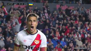 Con el lamento de Courtois: gol de Óscar Trejo para el 3-2 del Rayo Vallecano vs. Real Madrid