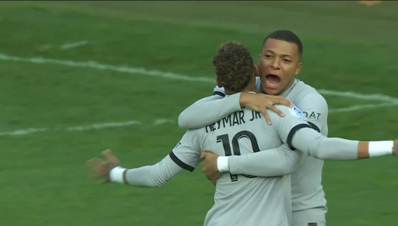 Neymar anotó un golazo para el 1-0 de PSG sobre Lorient por la Ligue 1. (Foto: Captura de ESPN)
