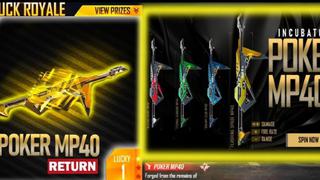Free Fire: los mejores skins de armas de la Incubadora como el Poker MP40