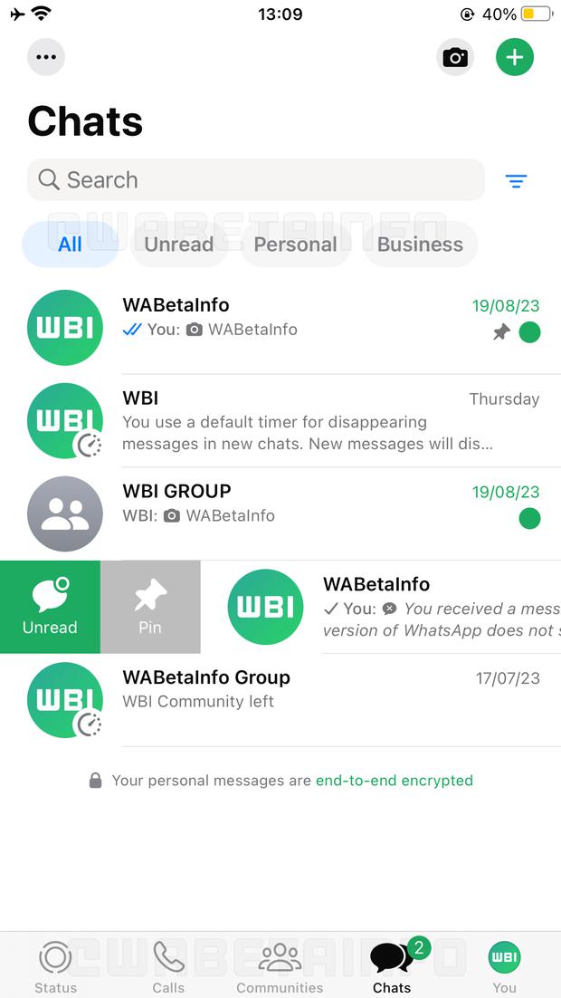 Preview Green Whatsapp Mode On Iphone.  (Photo: Wabeta Info)