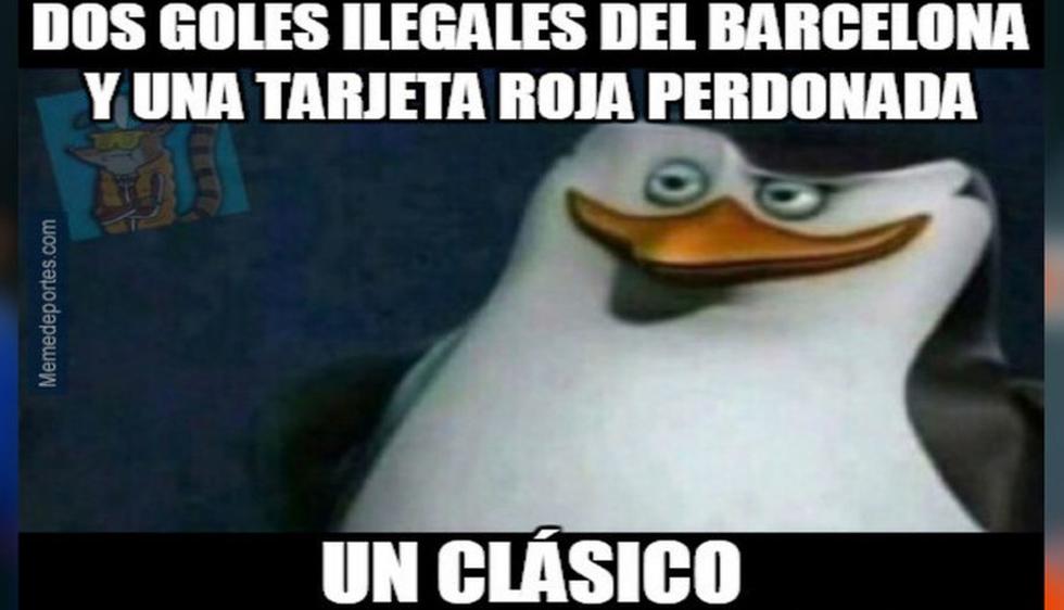 Los memes del partido entre Barcelona y Real Sociedad por Liga Santander. (Foto: Facebook)