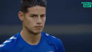 Su seriedad lo dice todo: así fue el debut de James Rodríguez en Everton vs Tottenham por Premier [VIDEO]