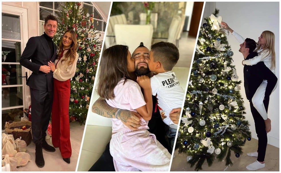 Los futbolistas en el mundo celebraron la Navidad en familia. (Foto: Instagram/Composición)